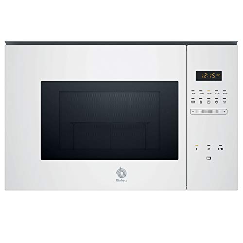 Balay, 3CG5172B0 - Microondas integrable Serie Cristal, 20L, 800W, Grill 1000W, Control táctil, Color blanco