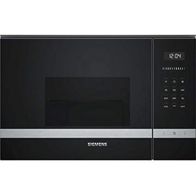 Siemens be525lms0 – Microondas integrable c/g cristal negro/inox